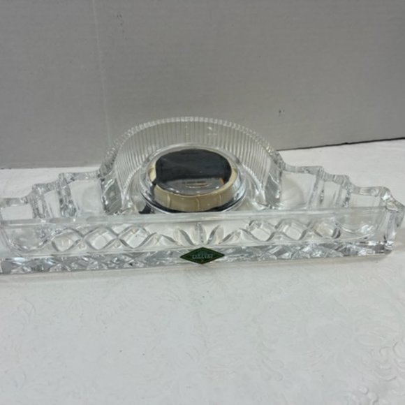 Shannon Lead Crystal Mantle CLOCK Hand Crafted Designs of Ireland Quartz 11.5x7" - Picture 6 of 11